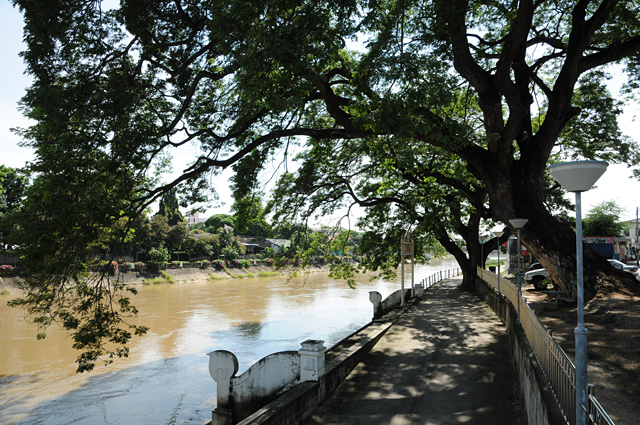 ラムパーンのワン川の河畔にて